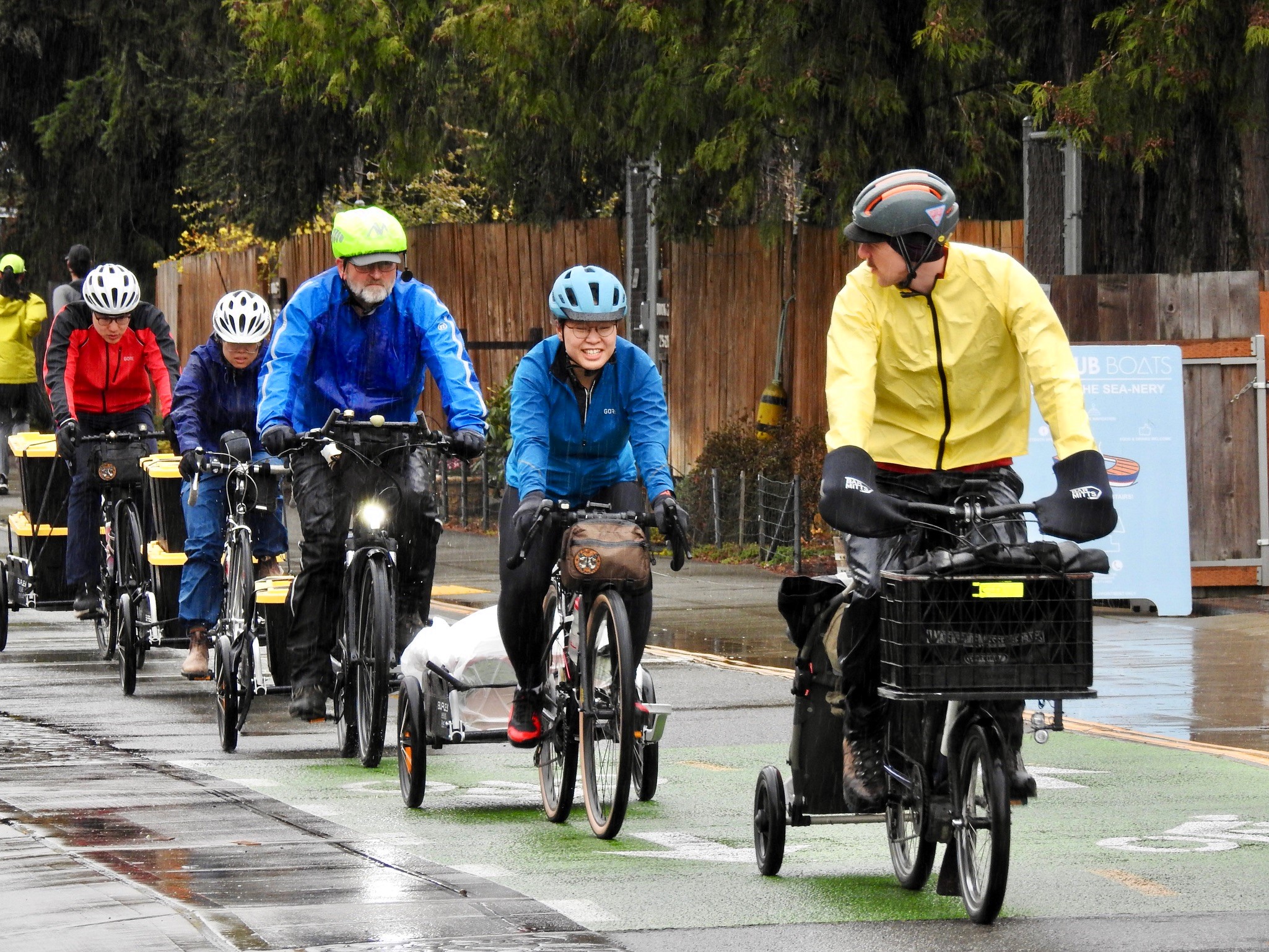 Pedaling Relief riders use pedal power to serve the community.